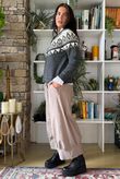 Fair Isle Cardigan Grey
